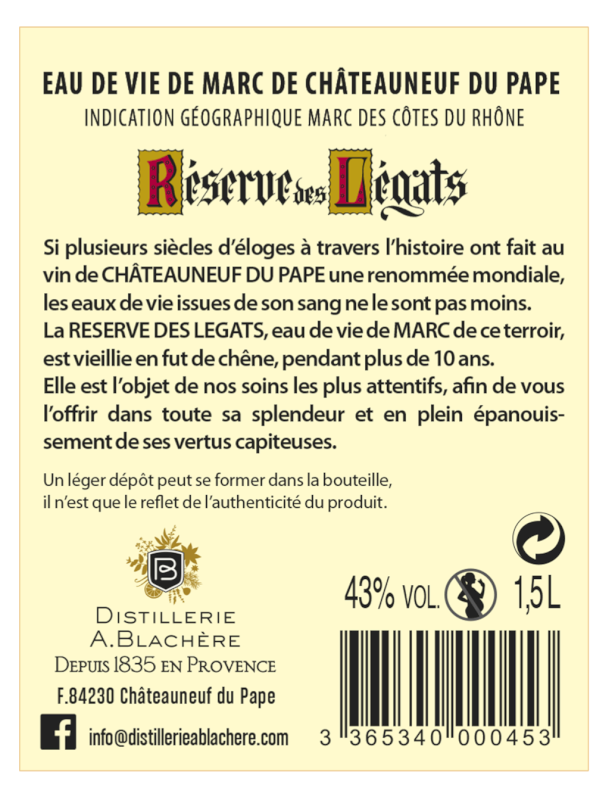 EDV DE MARC DE CHATEAUNEUF DU PAPE hors d'age EDV DE MARC DE CHATEAUNEUF DU PAPE hors d'age