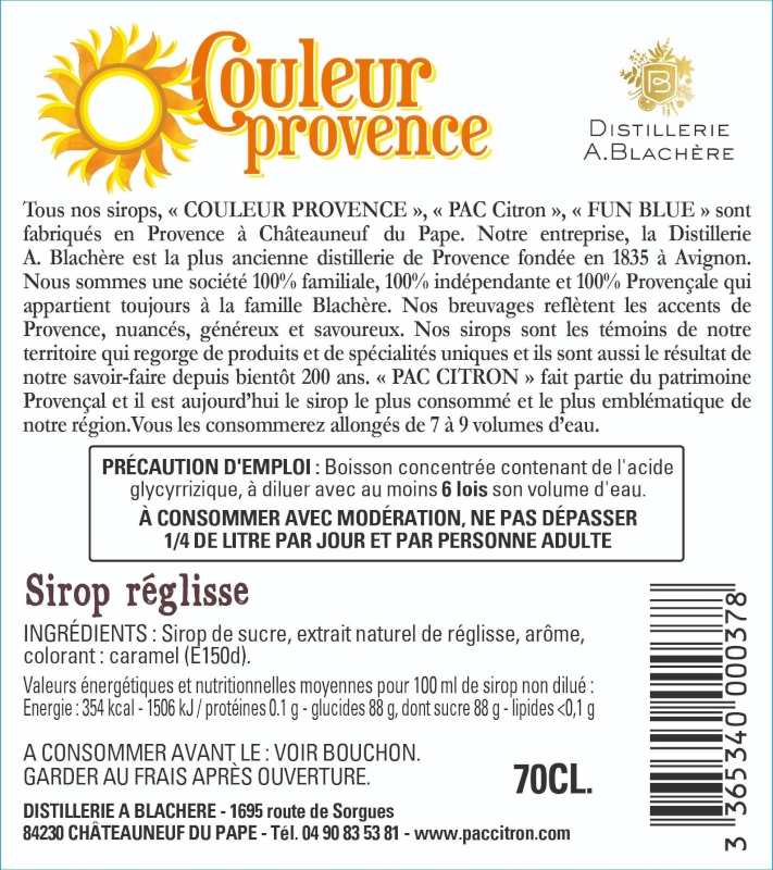 SIROP REGLISSE