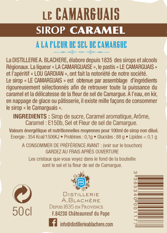 SIROP CARAMEL A LA FLEUR DE SEL DE CAMARGUE